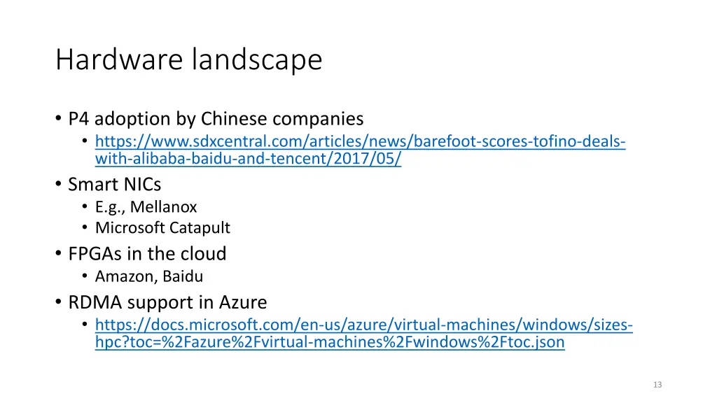 hardware landscape