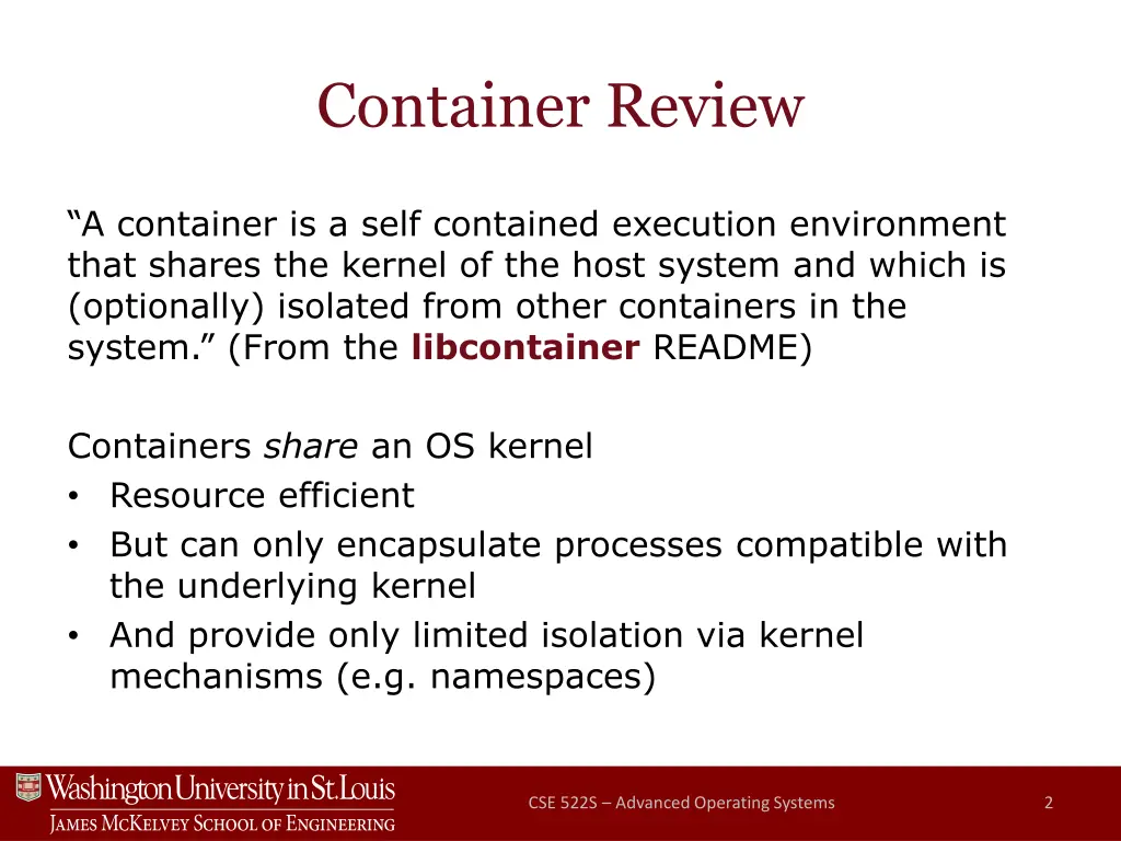 container review