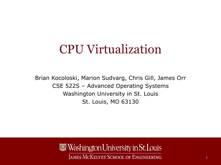 cpu virtualization