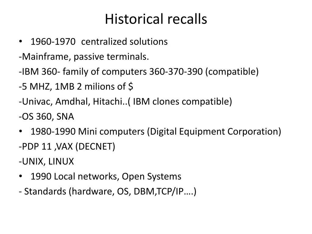 historical recalls