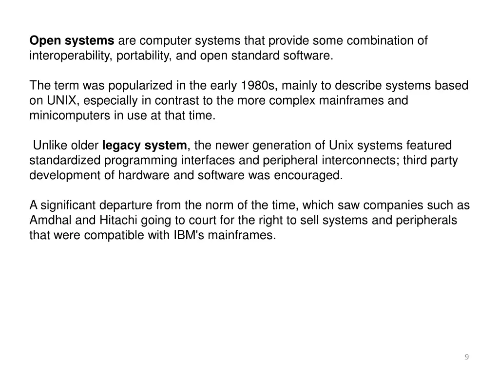 open systems are computer systems that provide