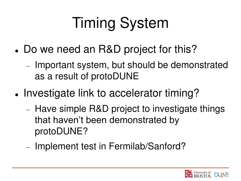 timing system