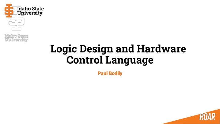 logic design and hardware control language