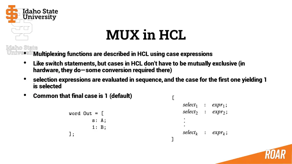 mux in hcl