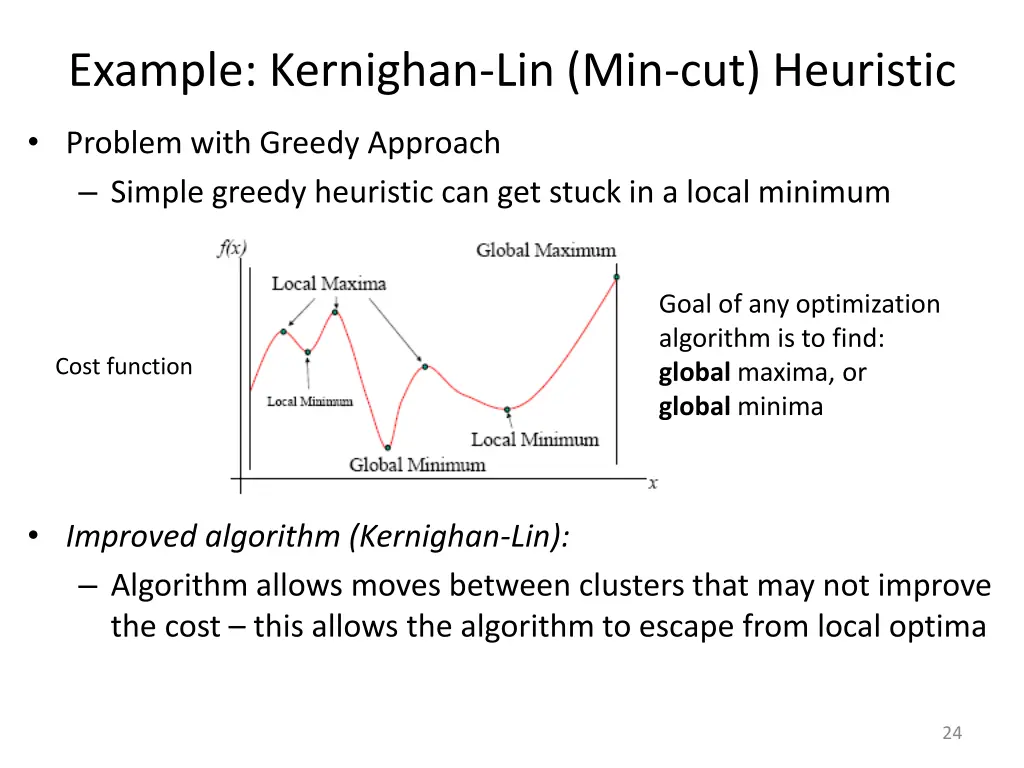 example kernighan lin min cut heuristic