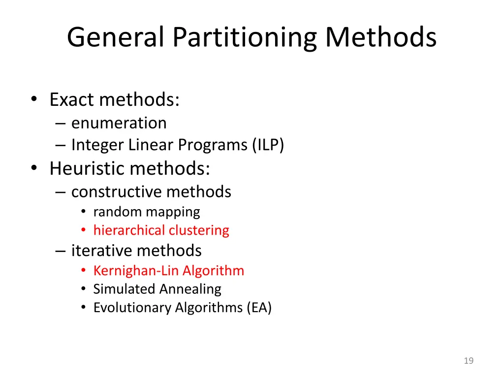 general partitioning methods 1