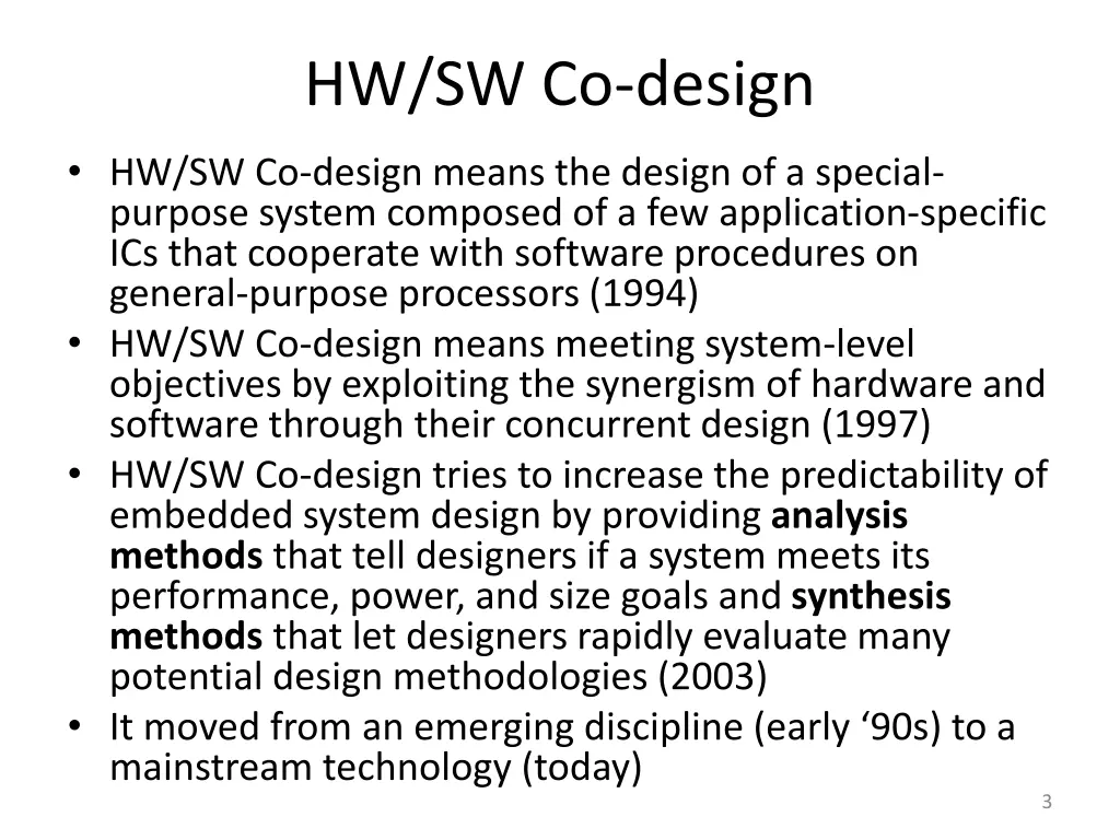 hw sw co design