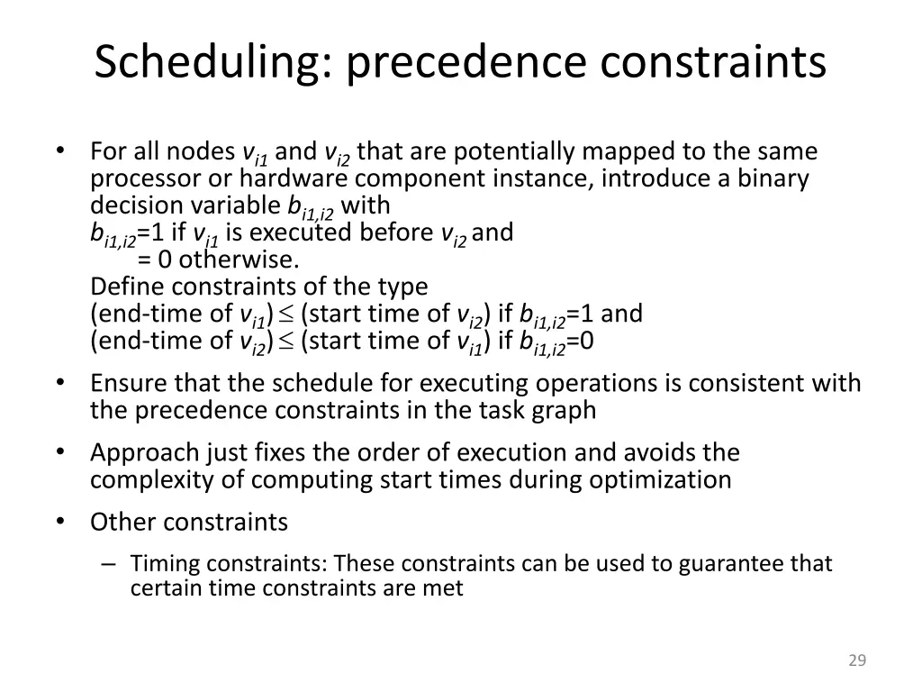 scheduling precedence constraints