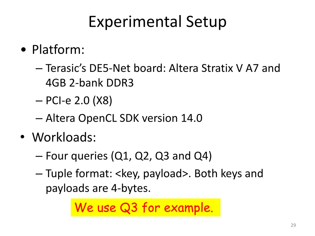 experimental setup