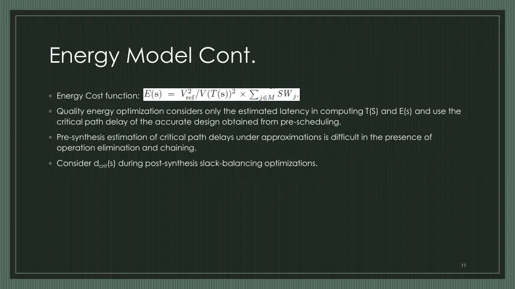 energy model cont