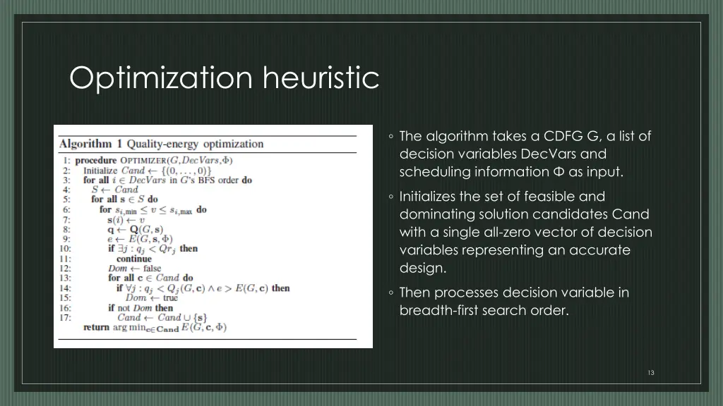 optimization heuristic