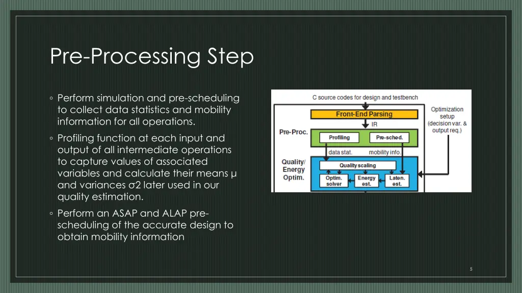 pre processing step