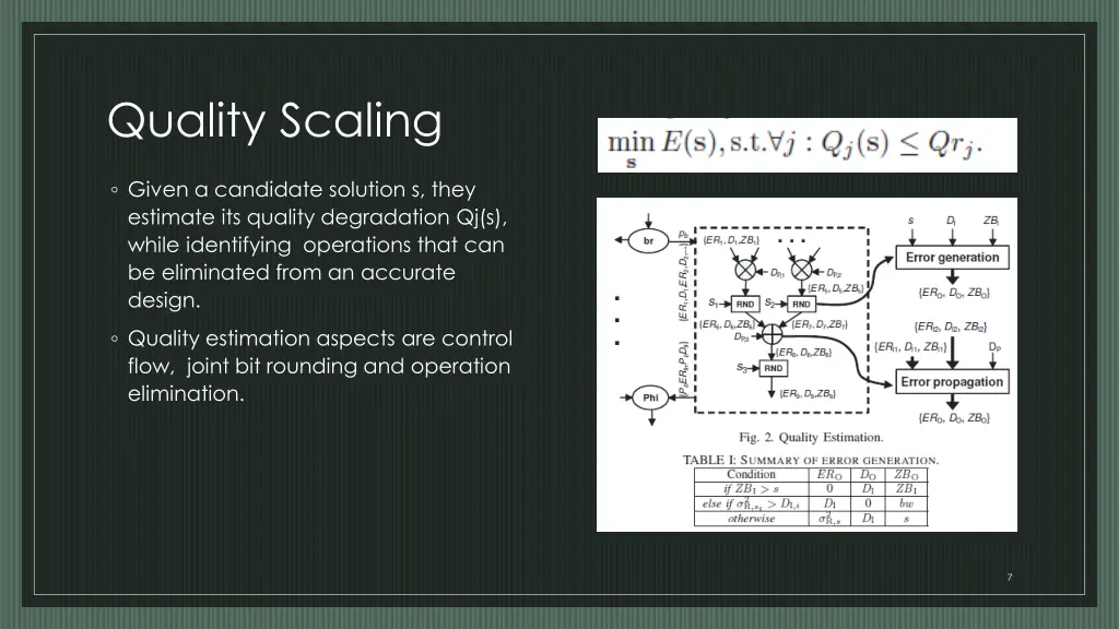 quality scaling