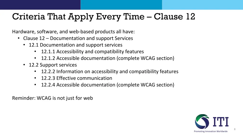 criteria that apply every time clause 12