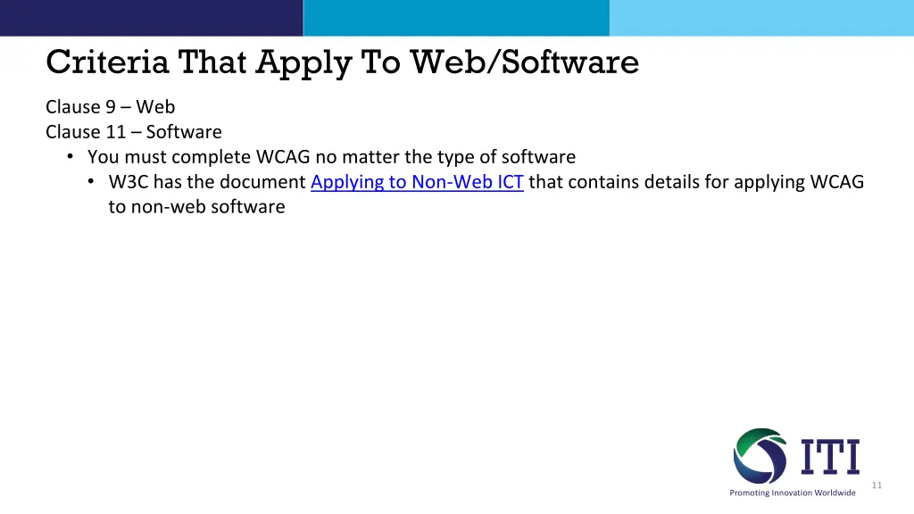 criteria that apply to web software