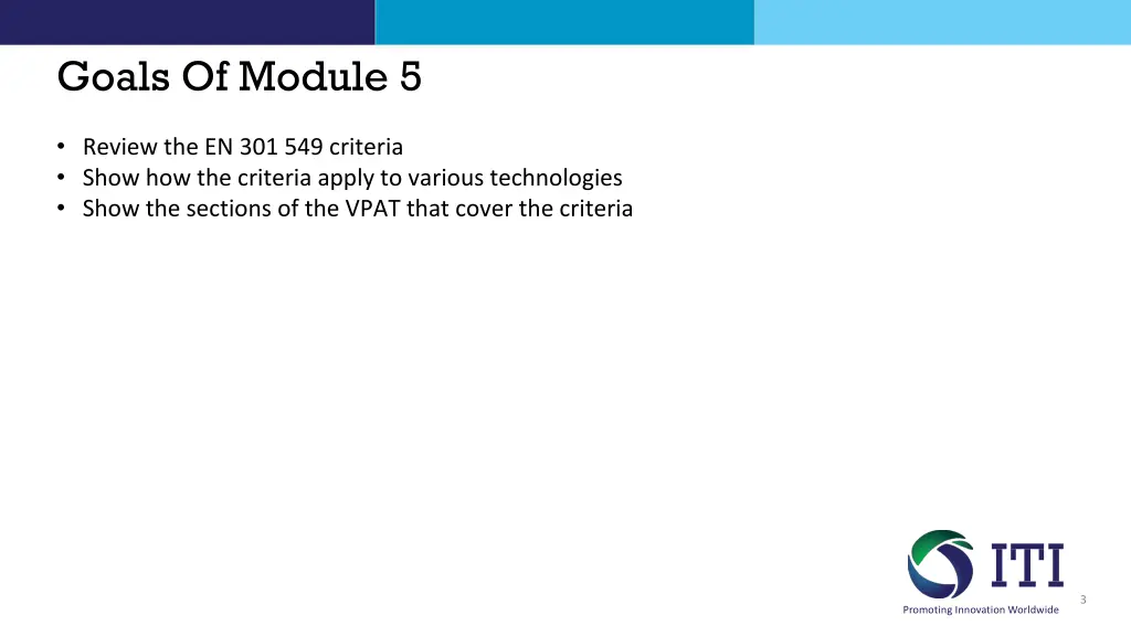 goals of module 5