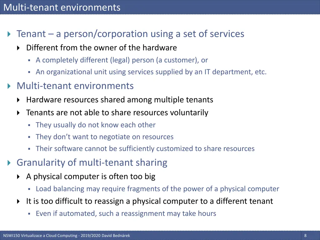 multi tenant environments