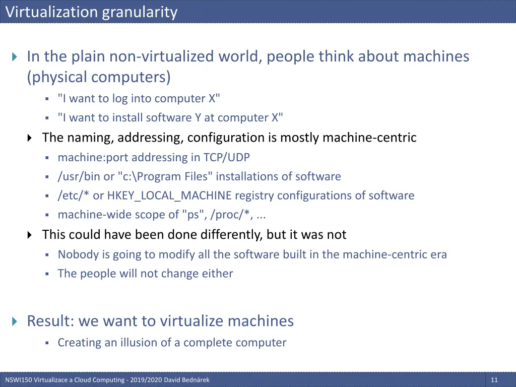 virtualization granularity