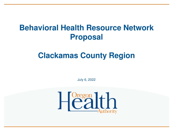 behavioral health resource network proposal