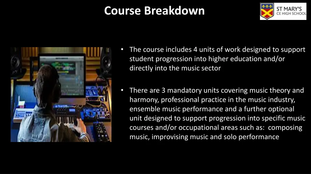 course breakdown