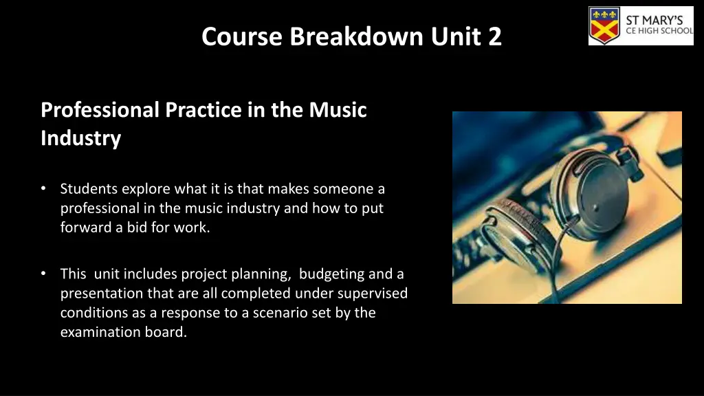 course breakdown unit 2