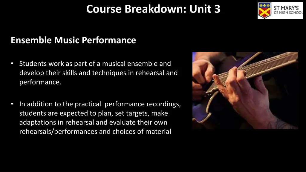 course breakdown unit 3