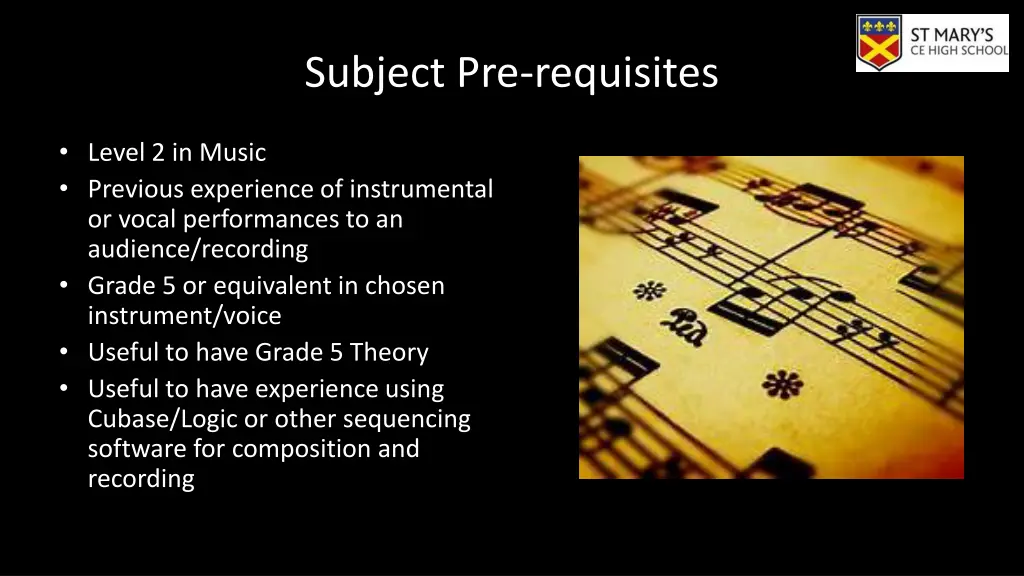 subject pre requisites