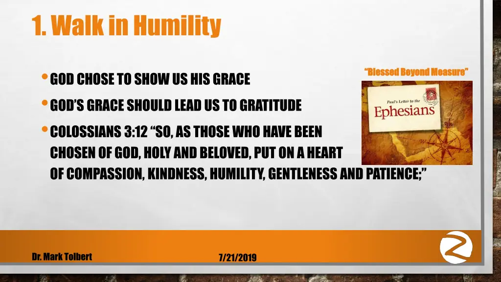 1 walk in humility