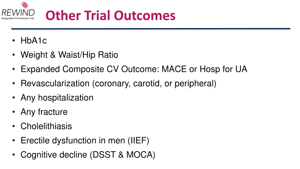 other trial outcomes