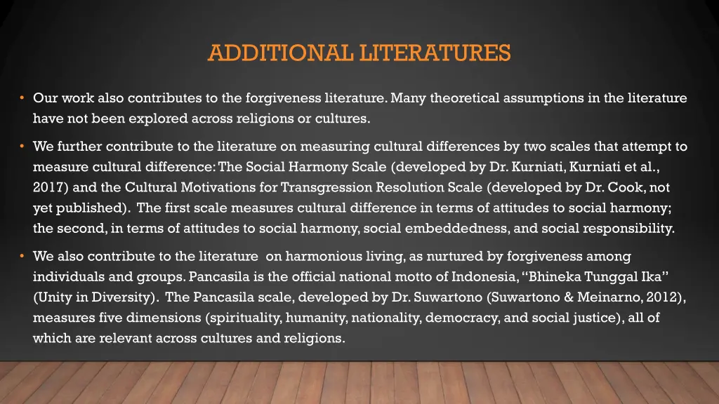 additional literatures