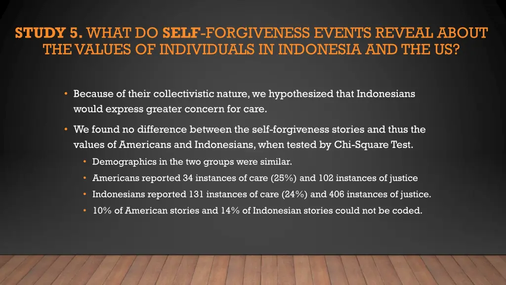 study 5 what do self forgiveness events reveal