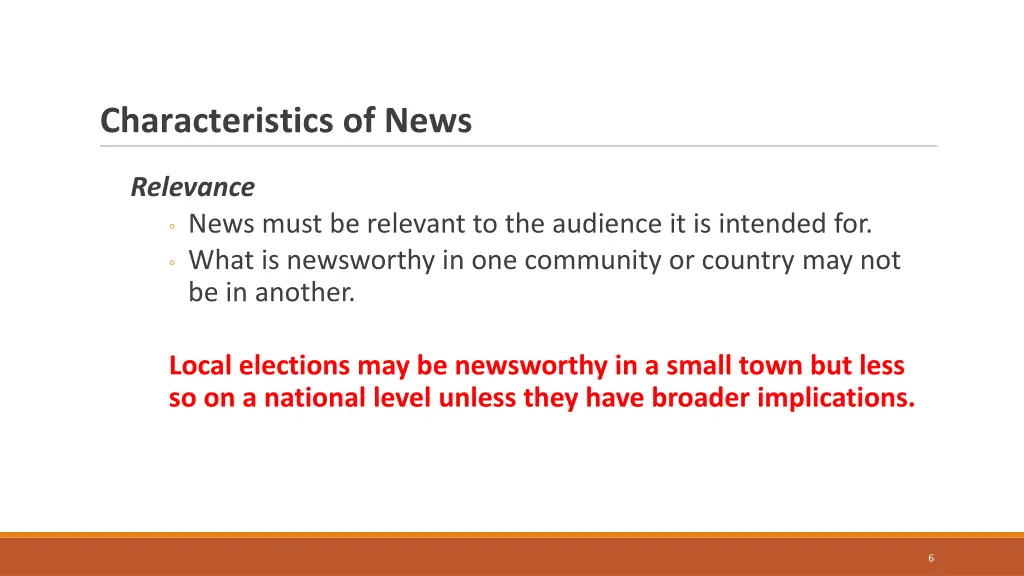 characteristics of news 2