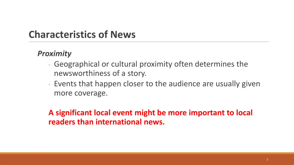 characteristics of news 3