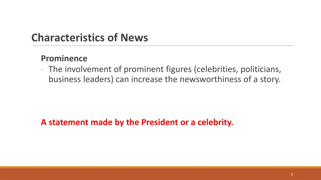 characteristics of news 5