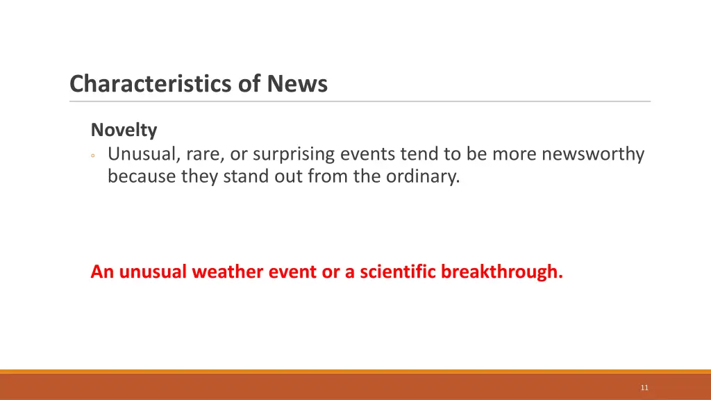 characteristics of news 7