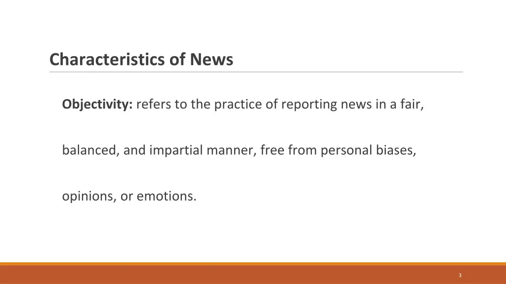 characteristics of news