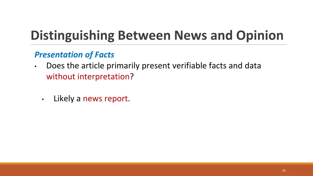 distinguishing between news and opinion 3