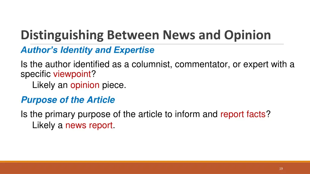 distinguishing between news and opinion 4