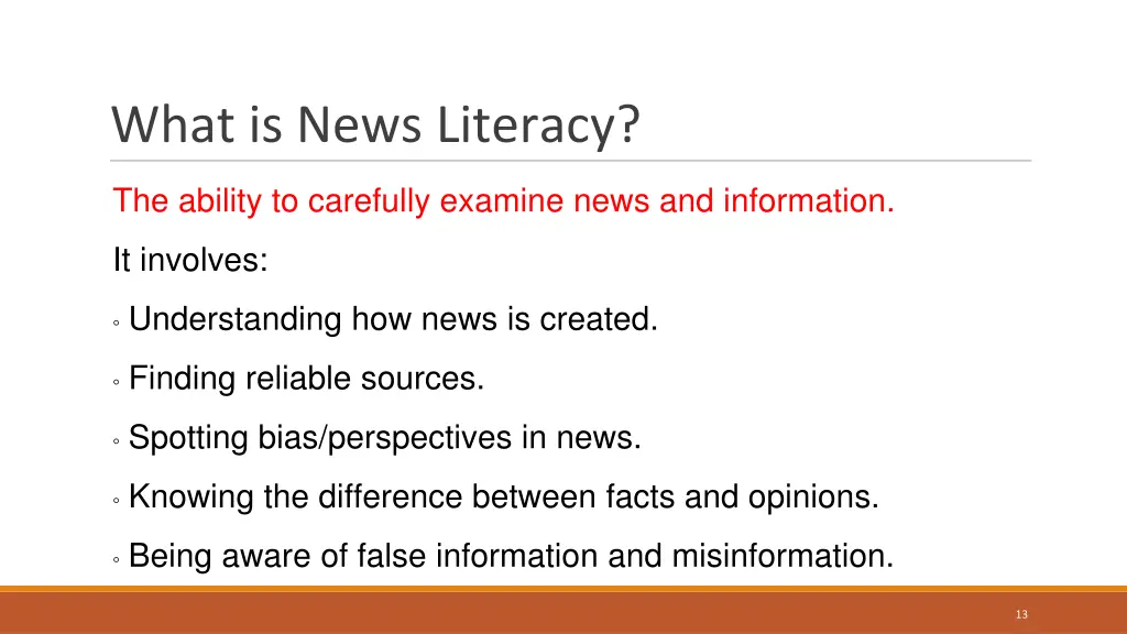 what is news literacy