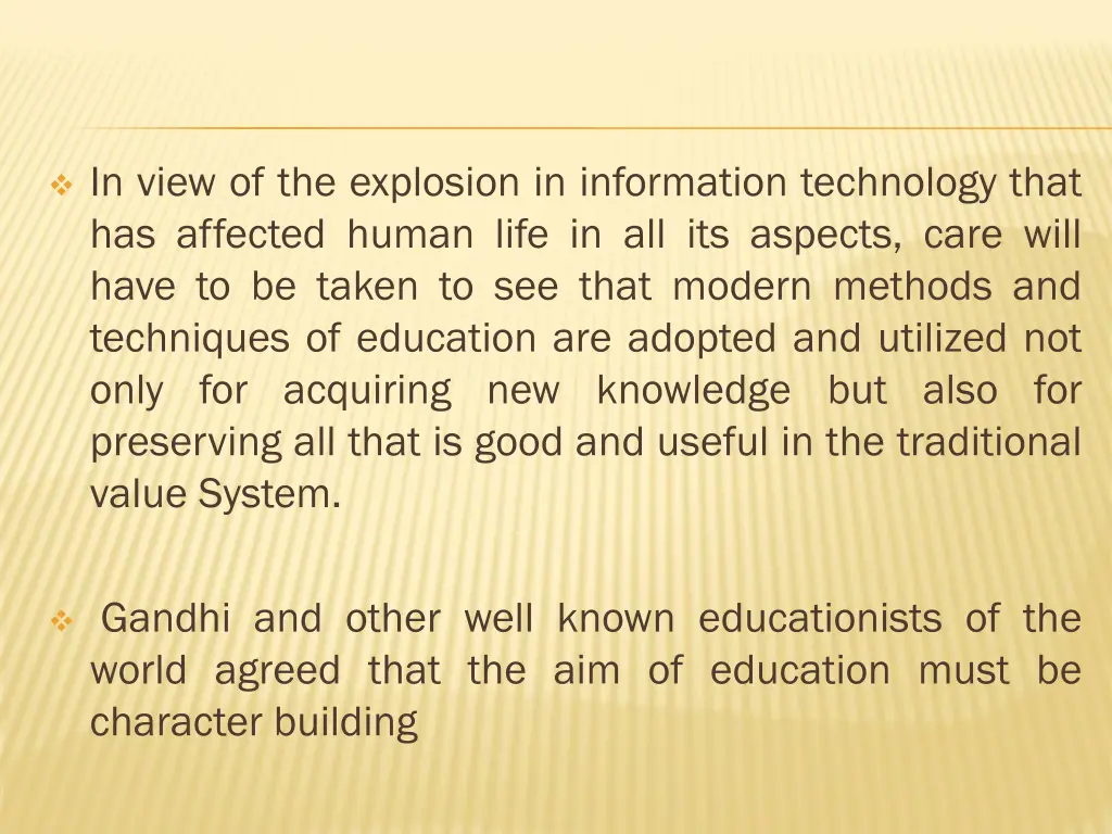 in view of the explosion in information