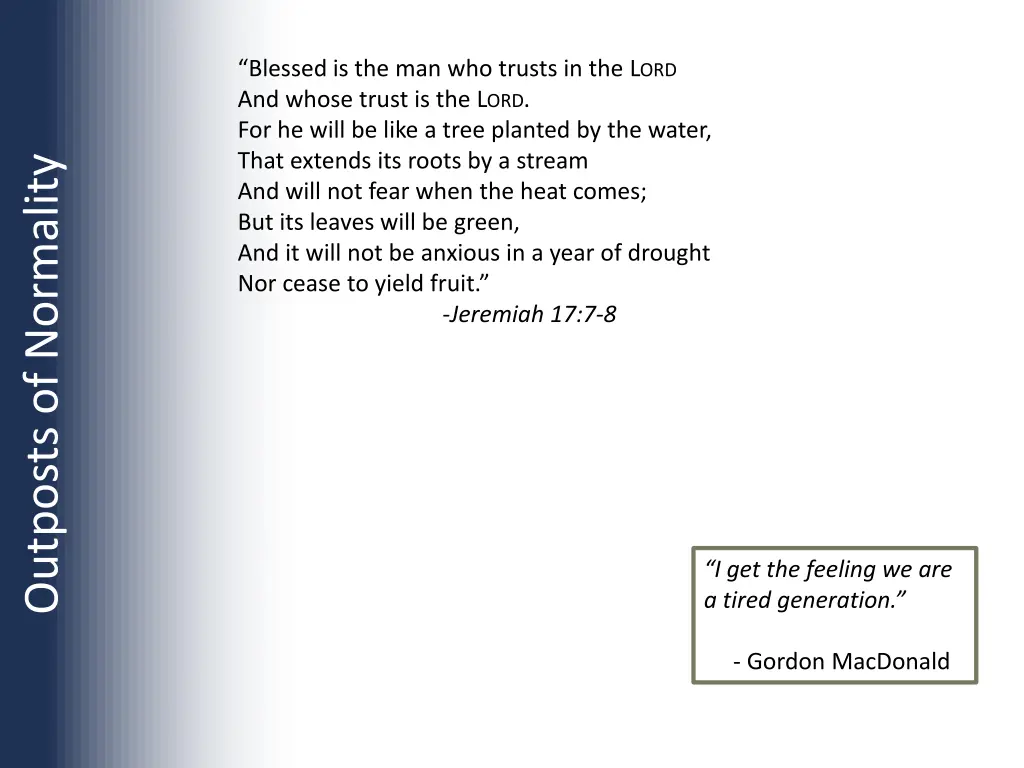 blessed is the man who trusts