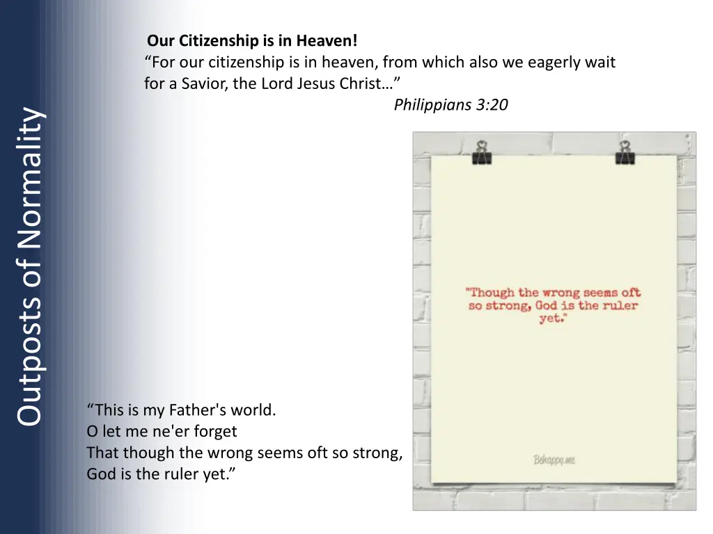 our citizenship is in heaven for our citizenship