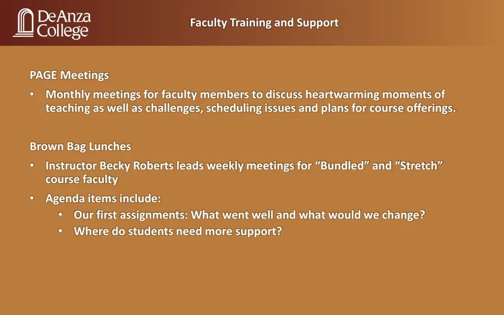 faculty training and support 1