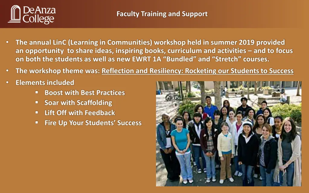 faculty training and support