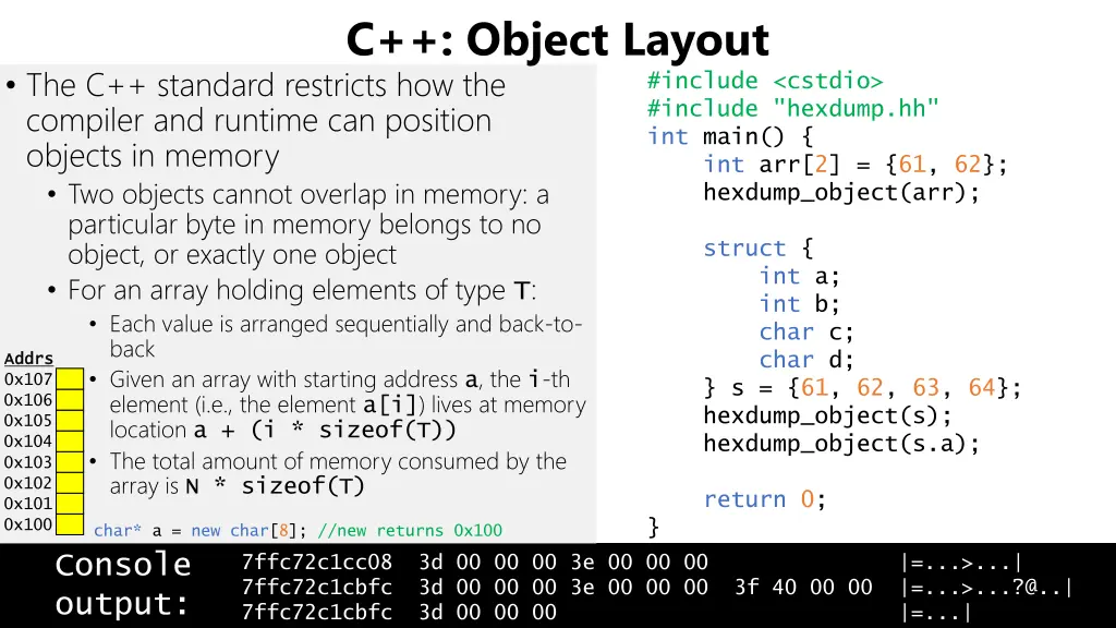 c object layout 1