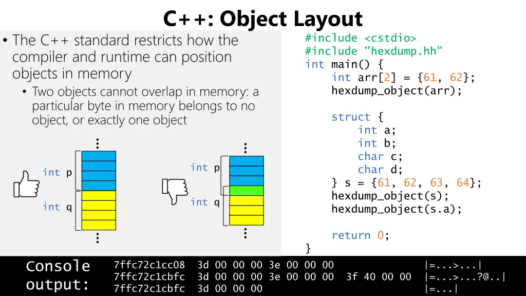 c object layout