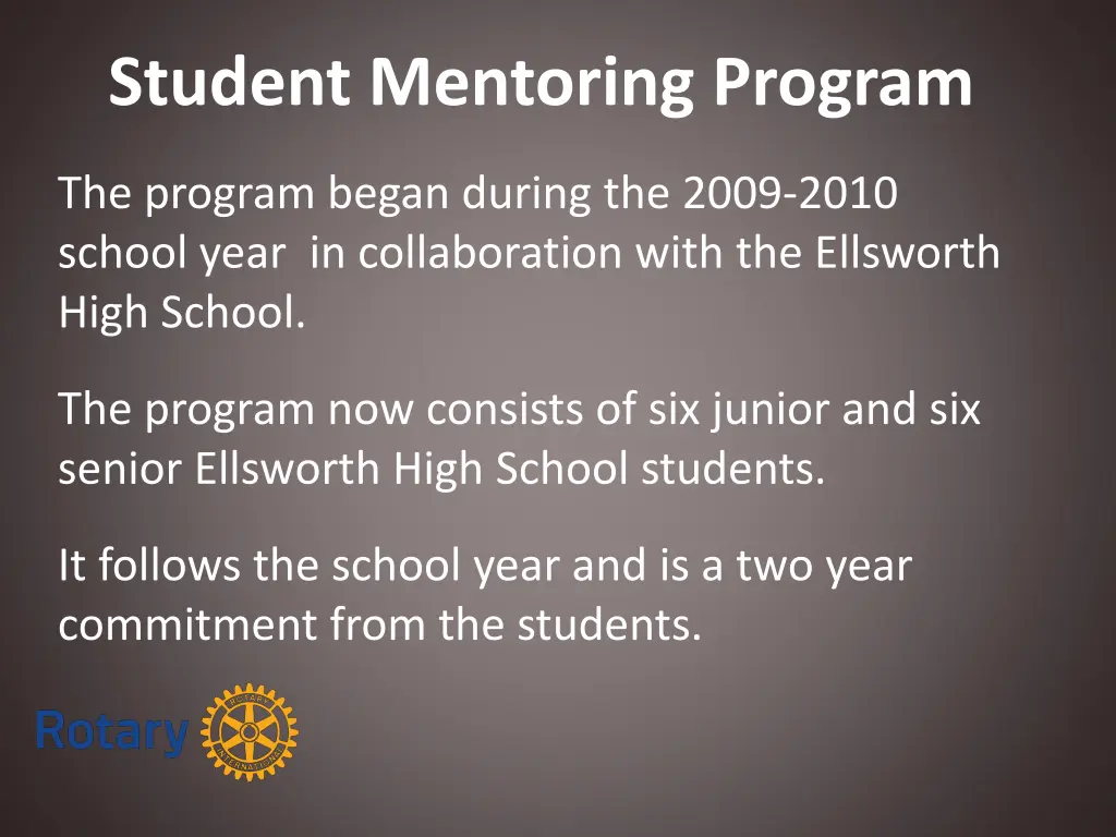 student mentoring program