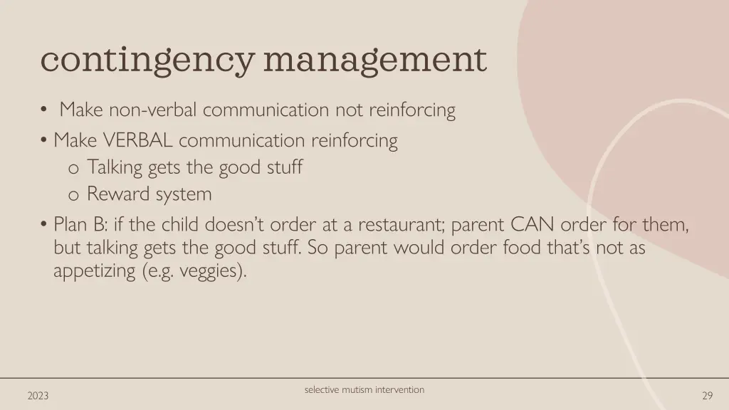 contingency management