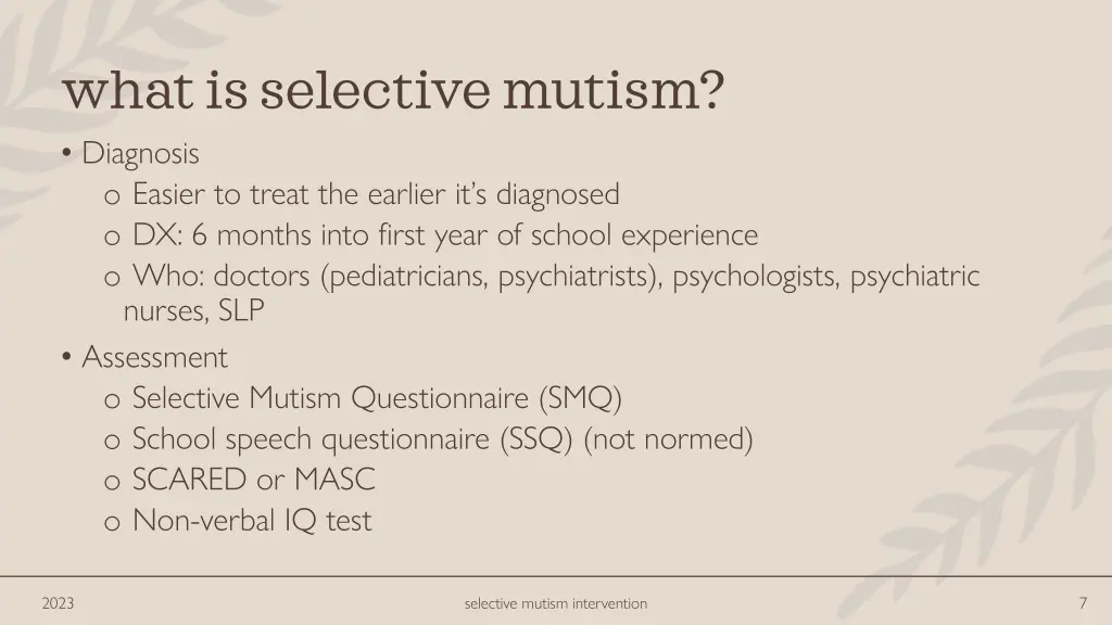 what is selective mutism diagnosis o easier