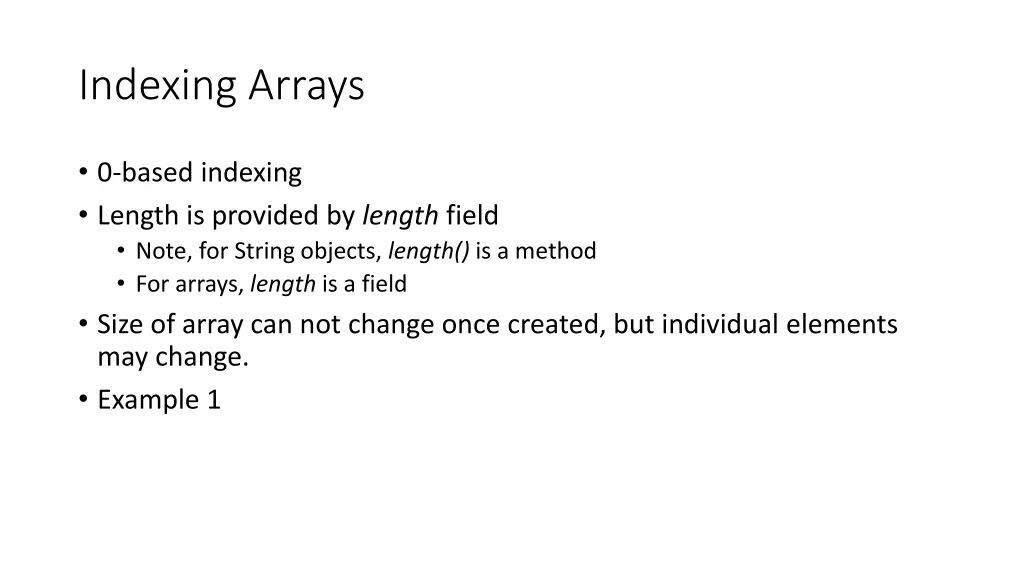 indexing arrays